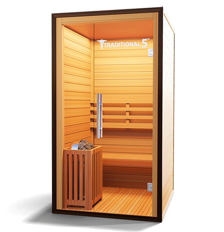 1-person traditional steam sauna, additional view