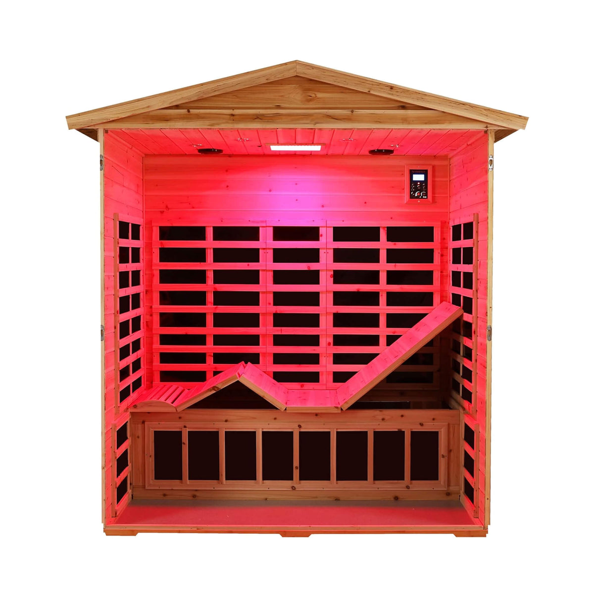 Kora Deluxe 3-person infrared sauna interior