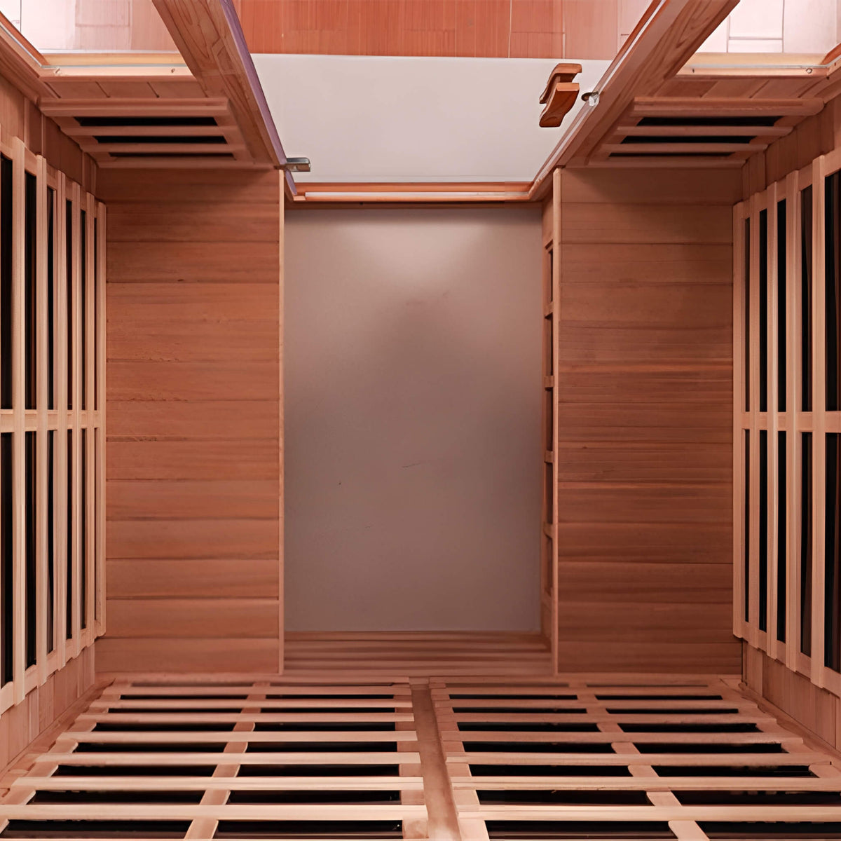 Valois outdoor infrared sauna floor detail
