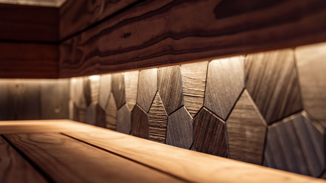 Infrared sauna interior bench used for post-workout recovery