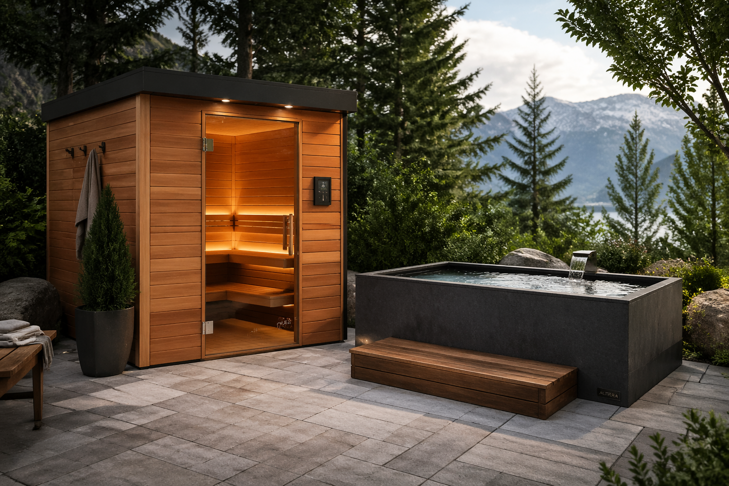Sauna and cold plunge bundle for home contrast therapy and recovery
