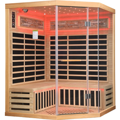 Family pentagonal infrared sauna control panel