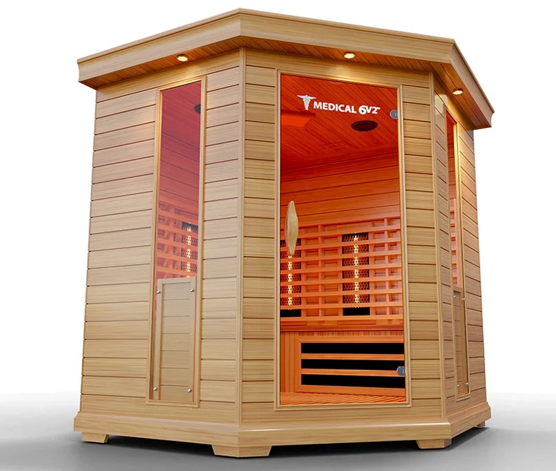 6-person full spectrum infrared sauna, exterior view