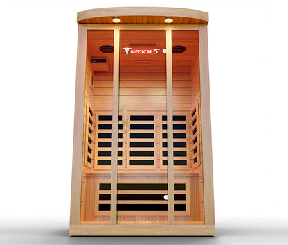 3-person Canadian hemlock infrared sauna with 9 heaters, 2200W, product view