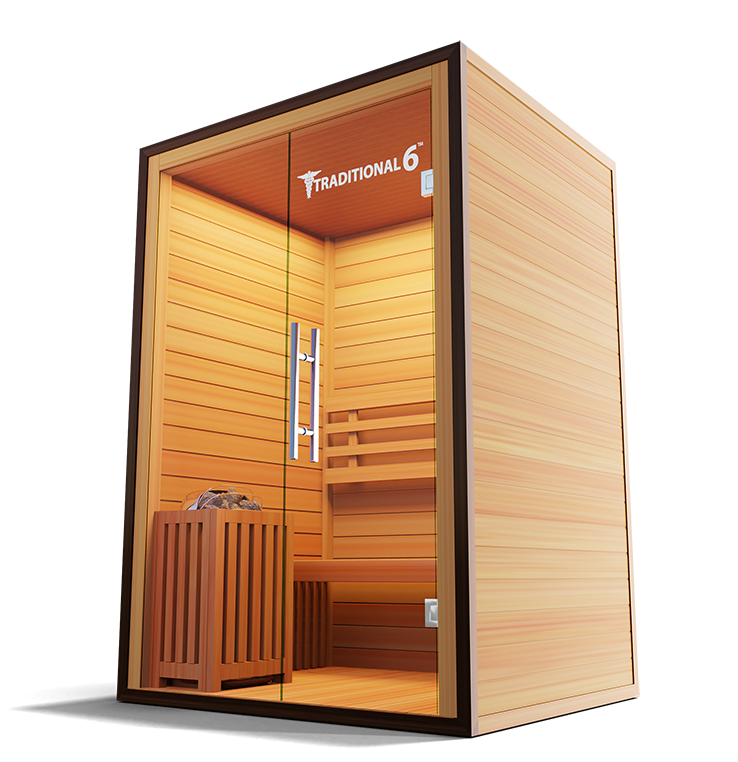2-person traditional steam sauna, additional view