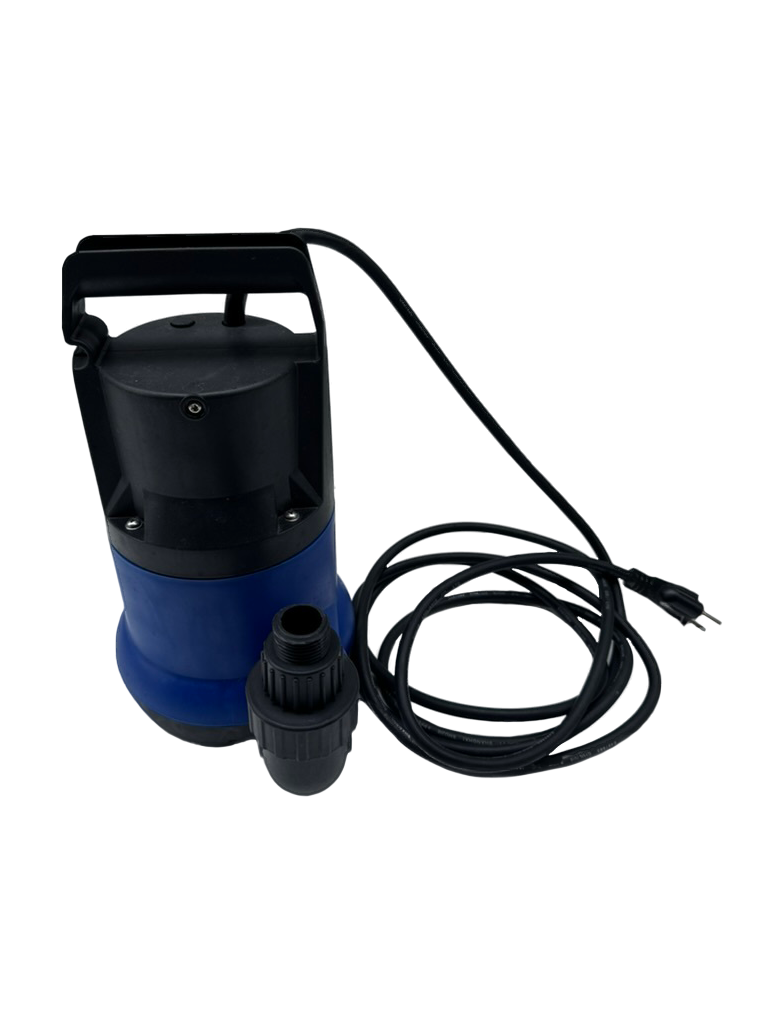RevX cold plunge drain pump with power cord and hose attachments