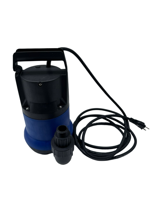 RevX cold plunge drain pump with power cord and hose attachments