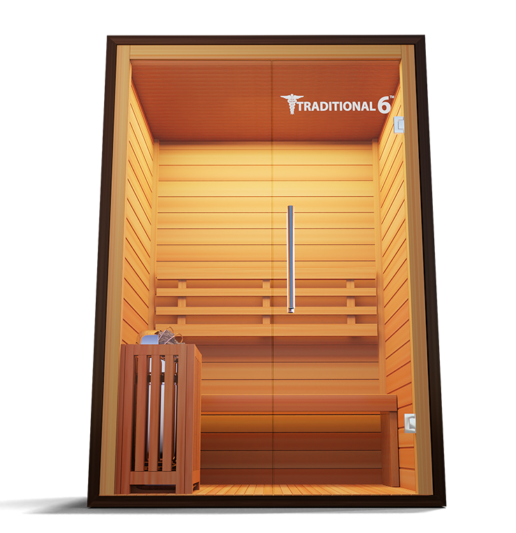2-person traditional steam sauna feature detail