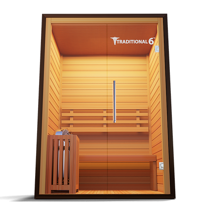 2-person traditional steam sauna feature detail