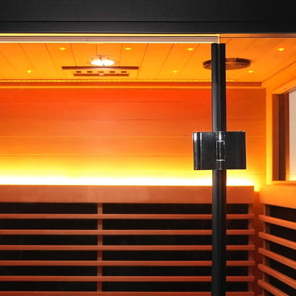 Lugano 2-person infrared sauna interior