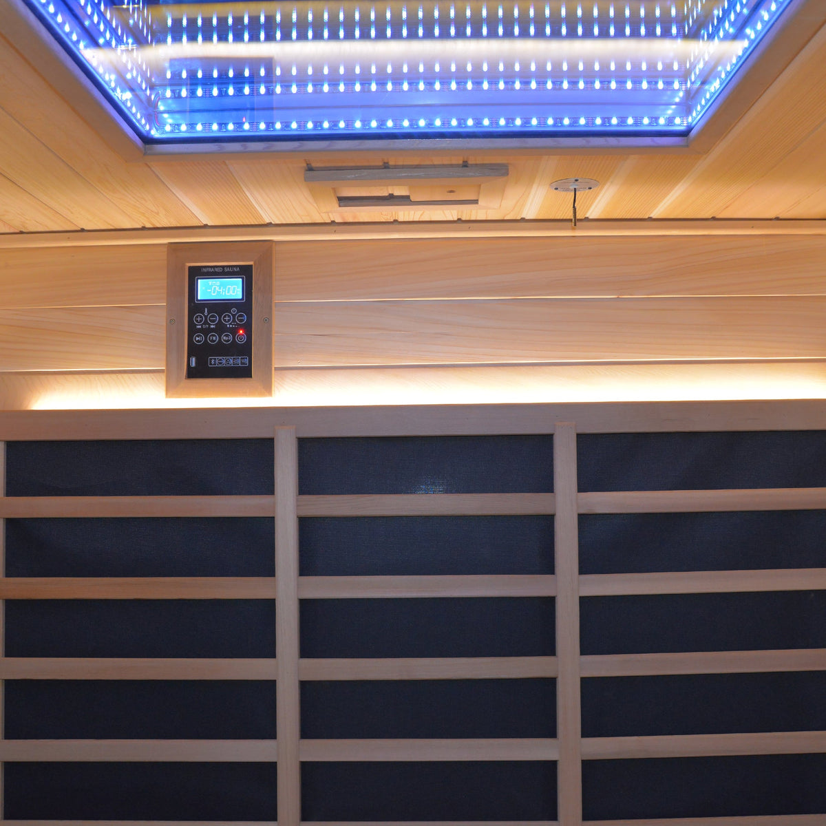 3-4 person outdoor infrared sauna control panel