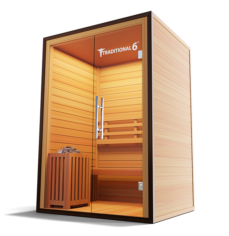 2-person traditional steam sauna, exterior view