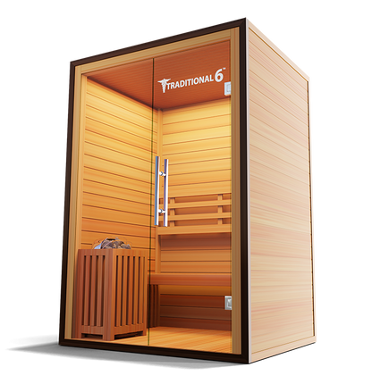 2-person traditional steam sauna, exterior view