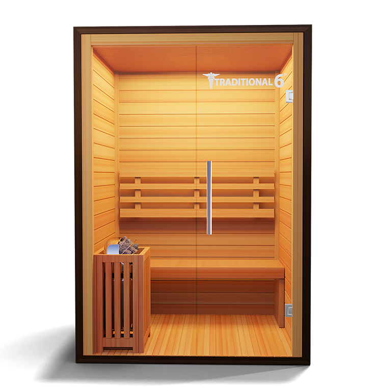 2-person traditional steam sauna detail