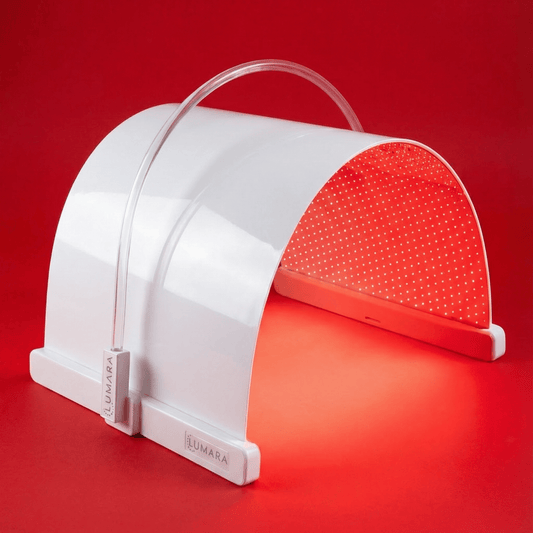 Lumara Illuminate Red V2 red light therapy panel front view showing 660nm micro-LED array