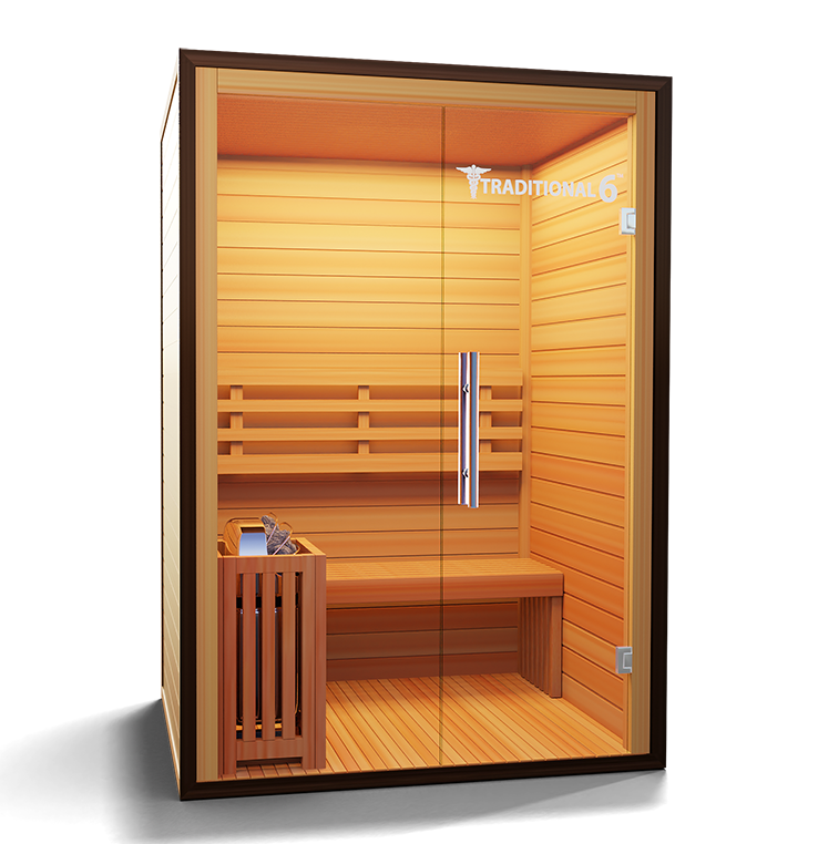 2-person traditional steam sauna heater detail