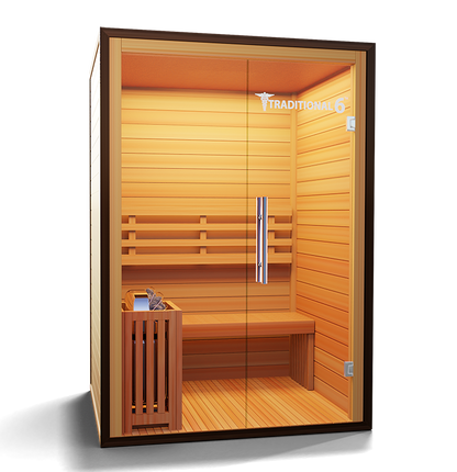 2-person traditional steam sauna heater detail