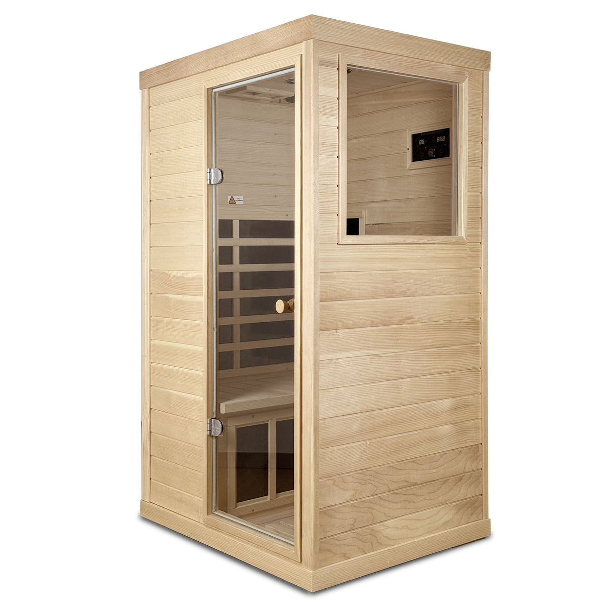 Canadian hemlock 1-person infrared sauna, additional view