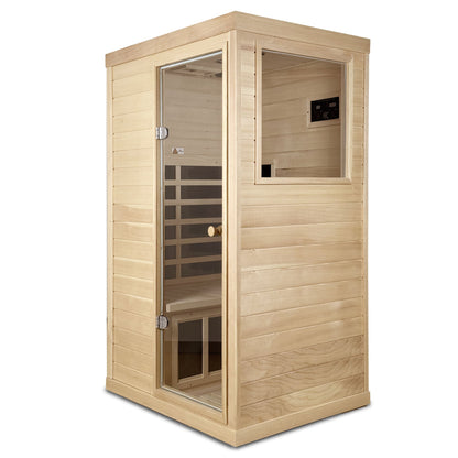 Canadian hemlock 1-person infrared sauna, additional view