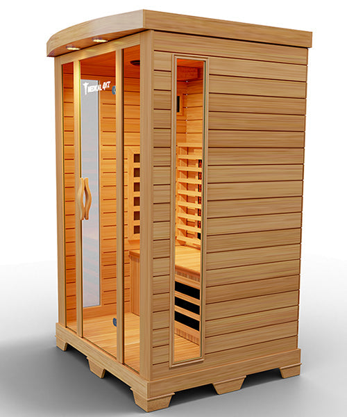 2-person full spectrum infrared sauna, side view