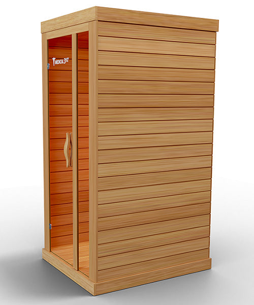 1-person full spectrum infrared sauna bench seating