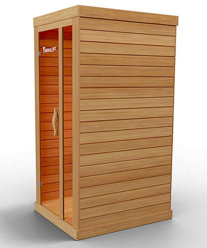 1-person full spectrum infrared sauna bench seating