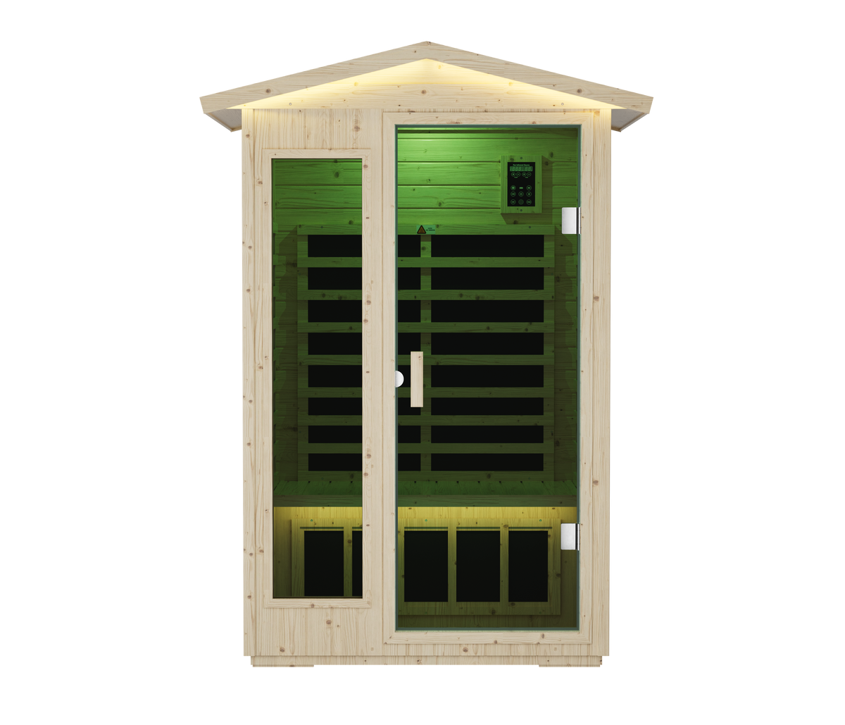 XY-902VY far infrared sauna with green seat lighting