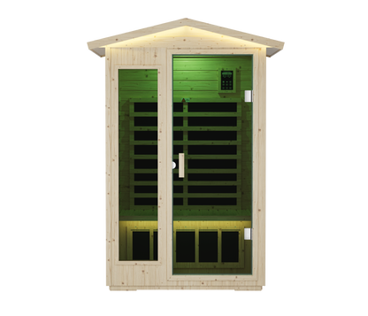 XY-902VY far infrared sauna with green seat lighting