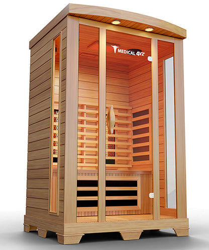 Full spectrum 2-person infrared sauna in hemlock