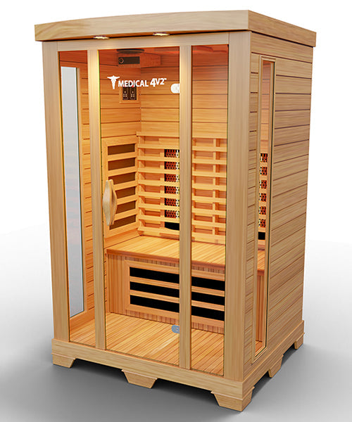 2-person full spectrum infrared sauna, exterior view
