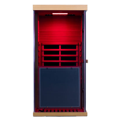 909MX infrared sauna, exterior detail
