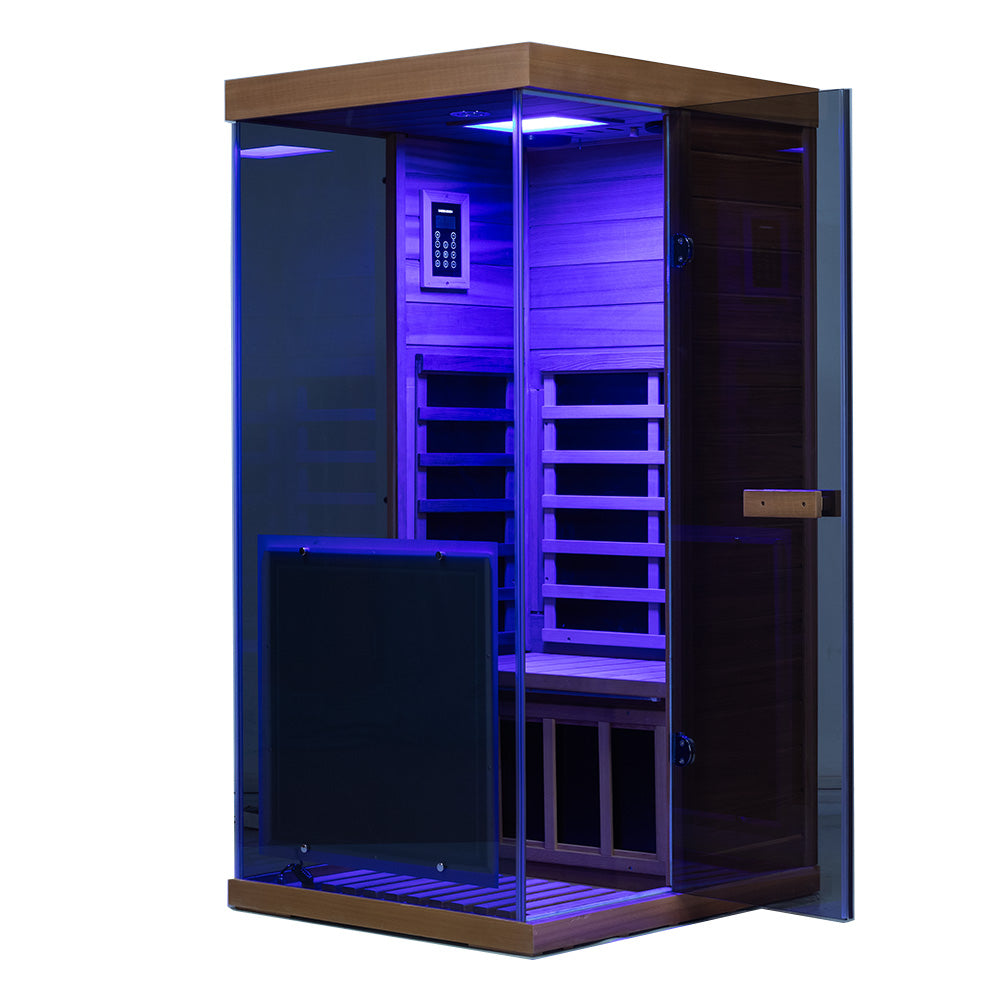 909MX infrared sauna, side view