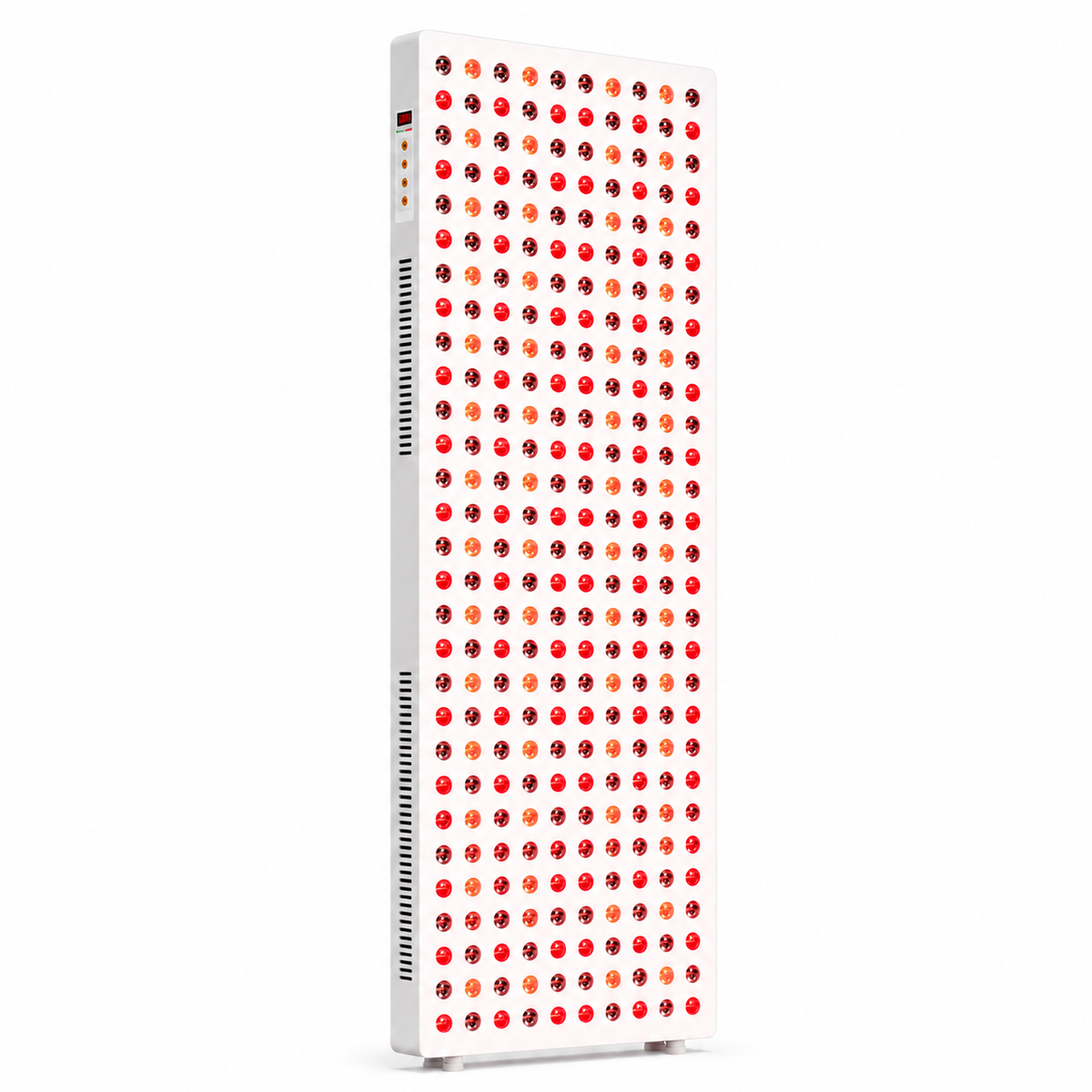iReliev 1500W red light therapy panel with red and near-infrared LEDs on a white background