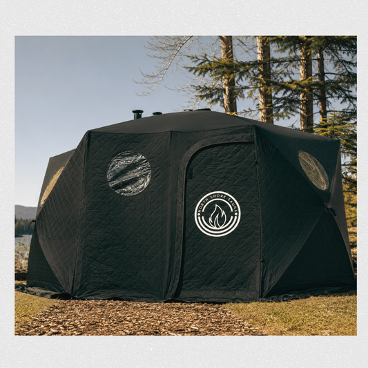 Dome 8-person portable sauna tent, exterior