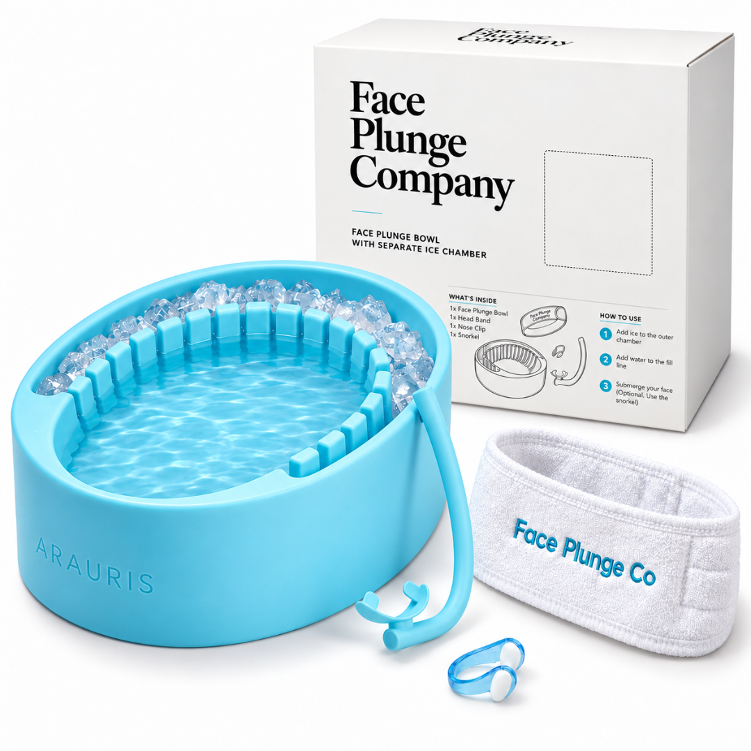 Face Plunge Pure facial cold plunge bowl with separate ice chamber, control detail