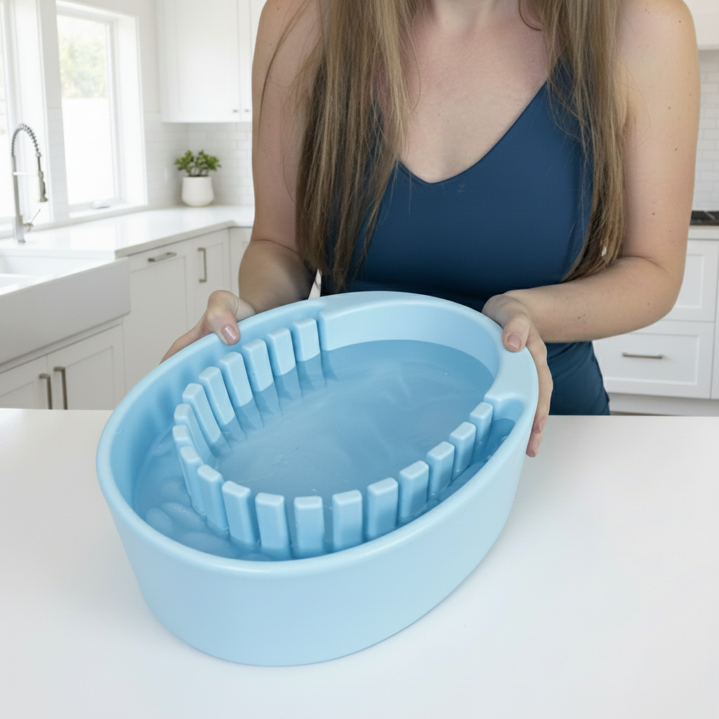 Face Plunge Pure facial cold plunge bowl with separate ice chamber, additional view