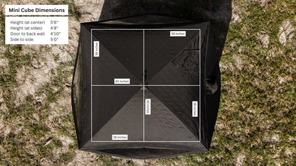 Mini Cube sauna tent in outdoor setting