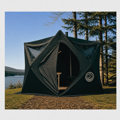 Mini Cube portable sauna tent, exterior