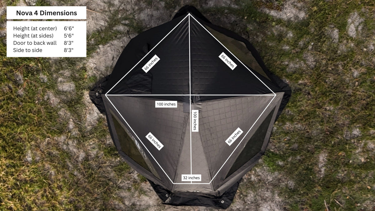 Nova 4 sauna tent in outdoor setting