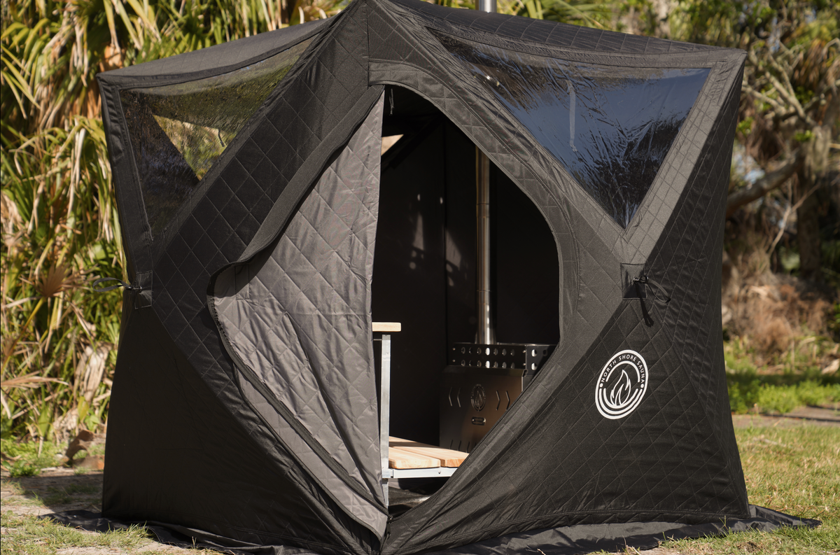 Mini Cube sauna tent interior view