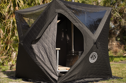 Mini Cube sauna tent interior view