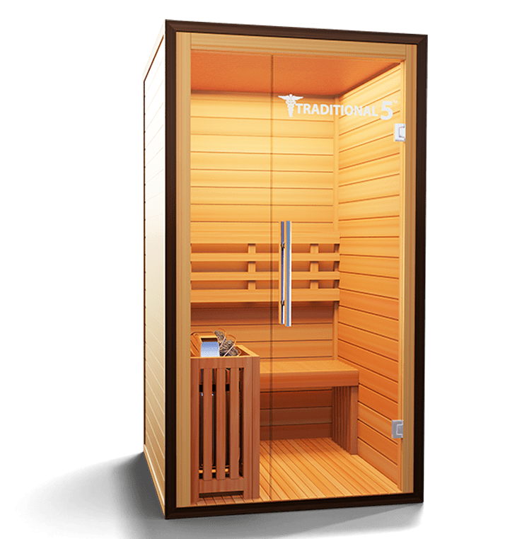 1-person traditional steam sauna heater detail