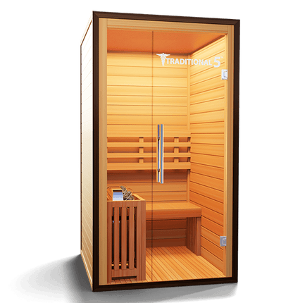 1-person traditional steam sauna heater detail