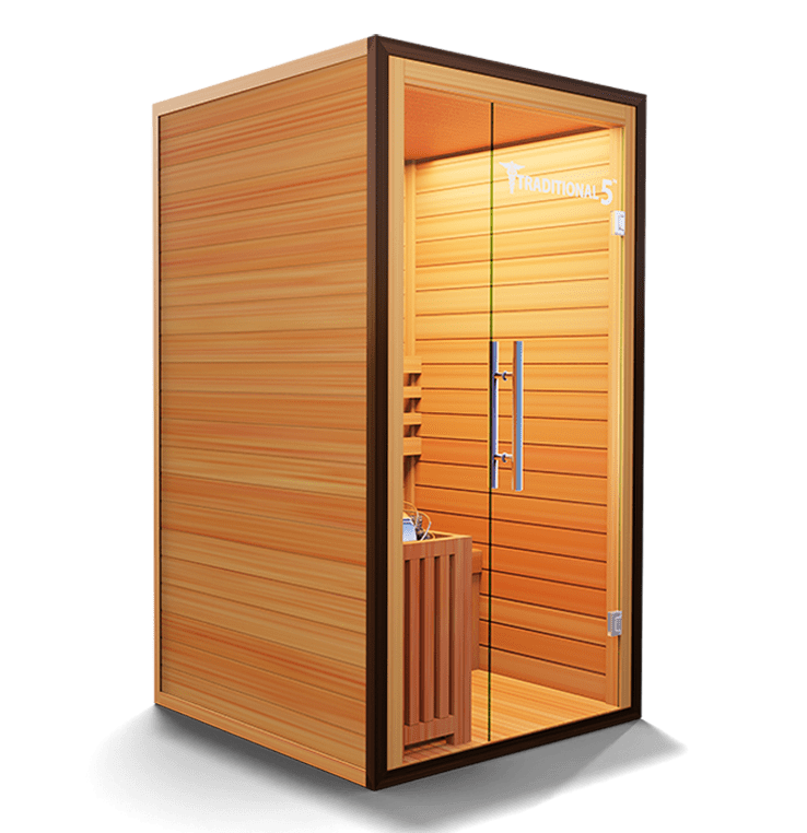 1-person traditional steam sauna, exterior view