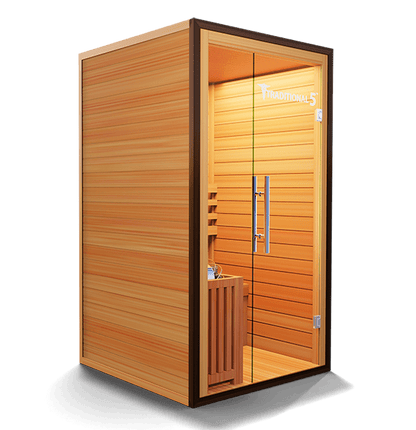 1-person traditional steam sauna, exterior view