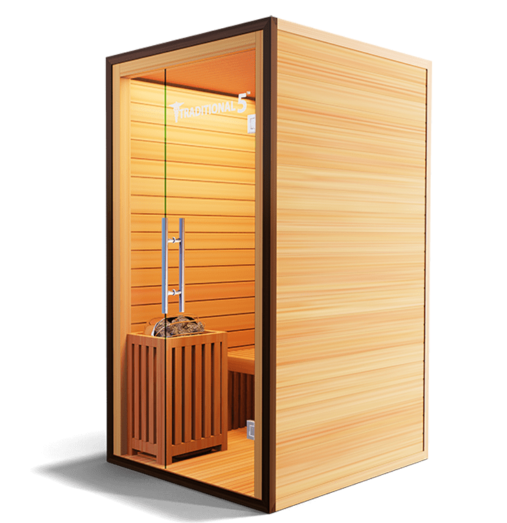 1-person traditional steam sauna detail