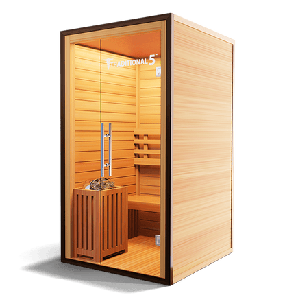 1-person traditional steam sauna feature detail
