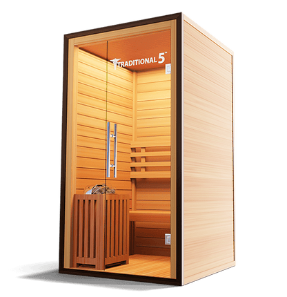 1-person traditional steam sauna feature detail