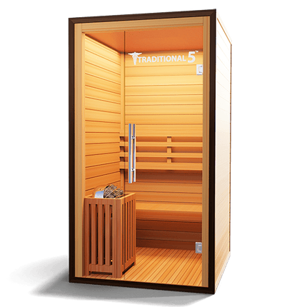 1-person traditional steam sauna, additional view
