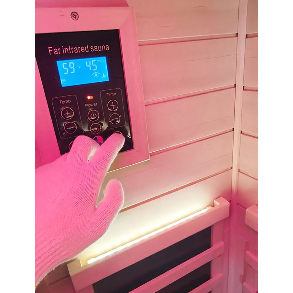 909MX infrared sauna with near-infrared lighting